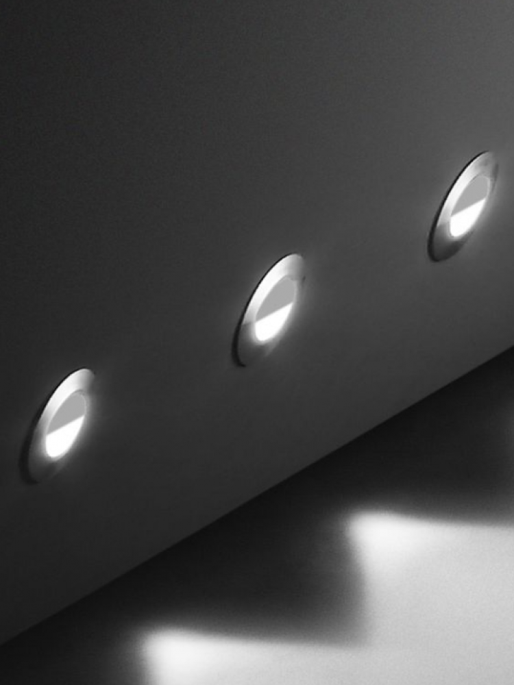 Nanoled stainless steel wall recessed